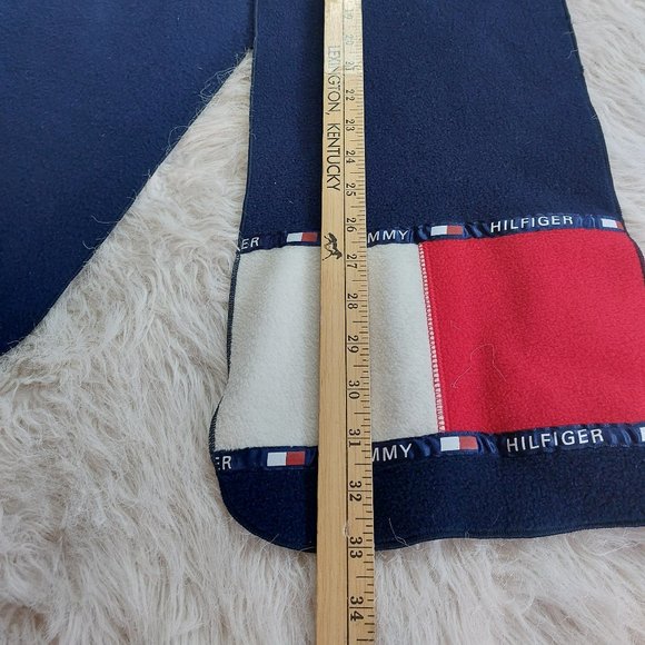 Tommy Hilfiger Navy Blue Fleece Scarf Size: 66" length - Picture 2 of 4